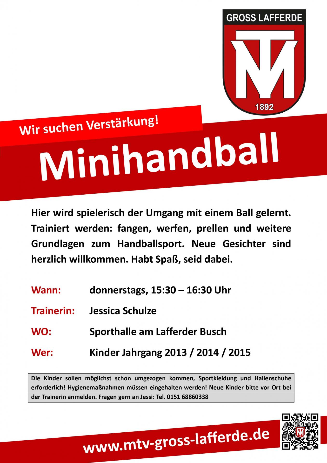 Minihandballer suchen Verstärkung