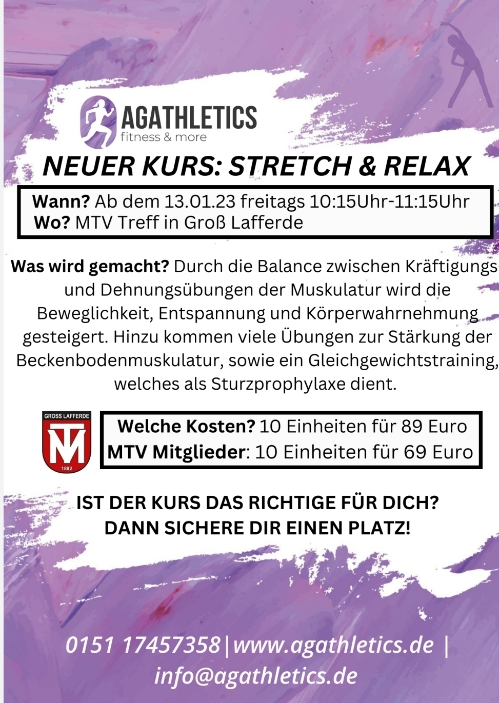 Neuer Kurs in Kooperation mit Agathletics