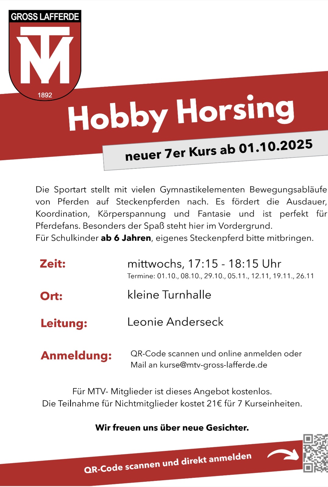 neuer Hobby Horsing Kurs startet